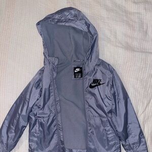 Nike Kids Gray fleece lined Raincoat